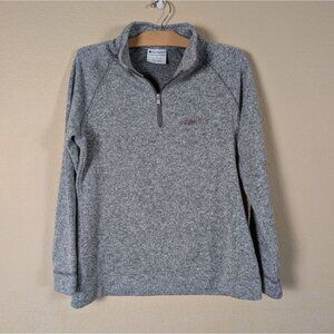 Virgina Tech Champion Quarter Zip Pullover Sweatshirt Unisex L College Hokies